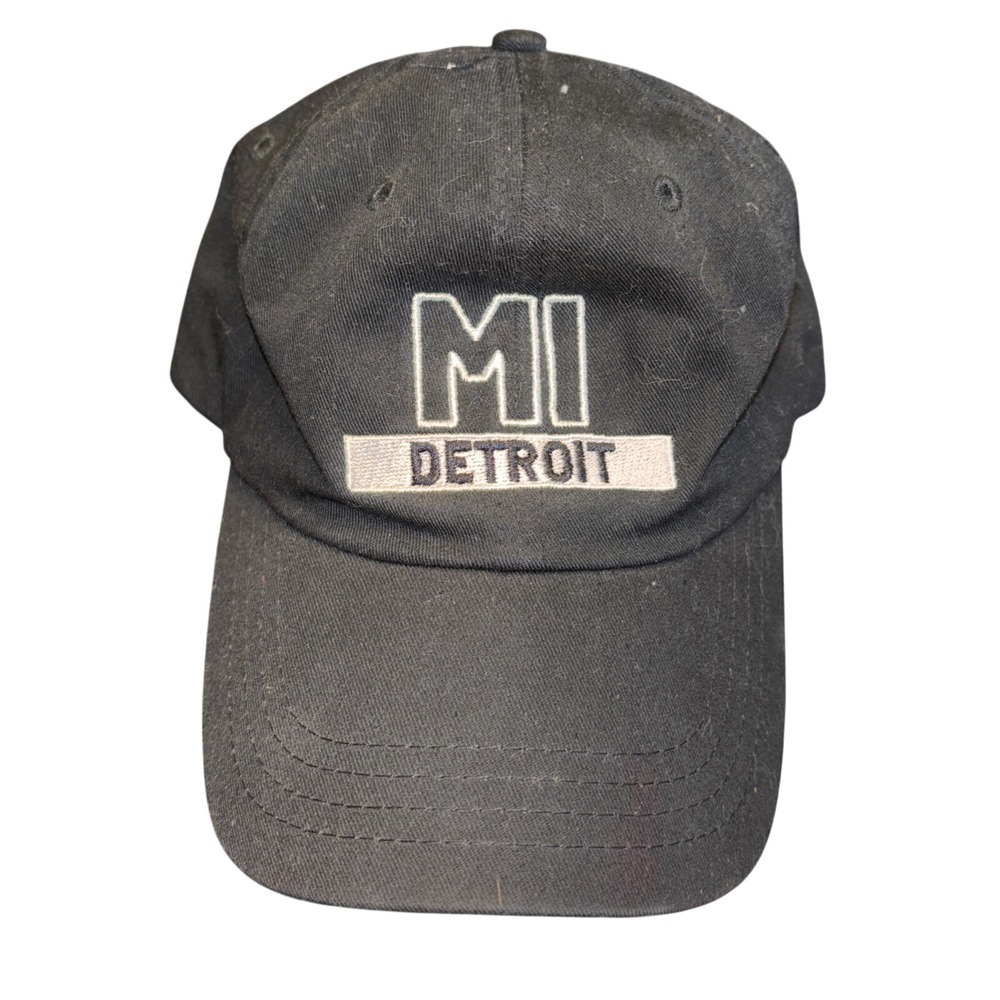 Paramount Apparel MI Detroit Michigan Dad‎ Hat Black Embroidered Adjustable Cap